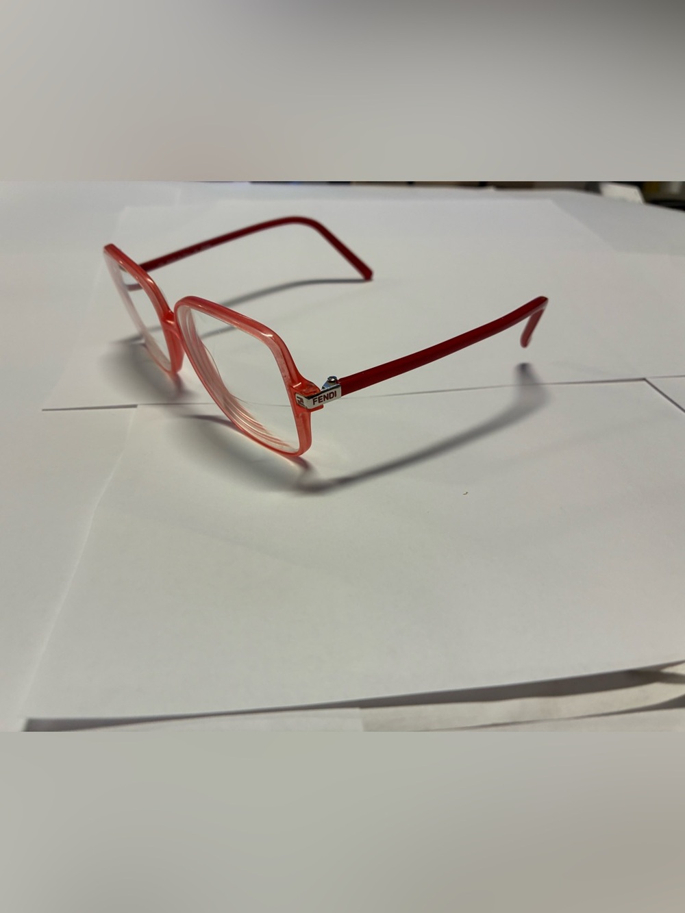 Fendi Red Oversized Square Women's Eyewear Frames - Picture 6 of 13